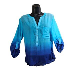Liz Claiborne Blue Ombre Blouse